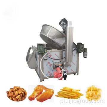 Máquina de fritura de carne crocante automática com biológica